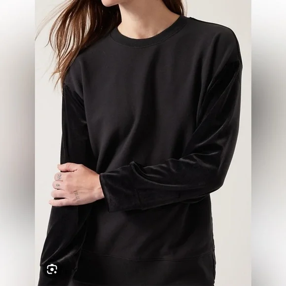 Athleta Retroplush Crewneck Velvet Sweatshirt - Picture 4 of 10